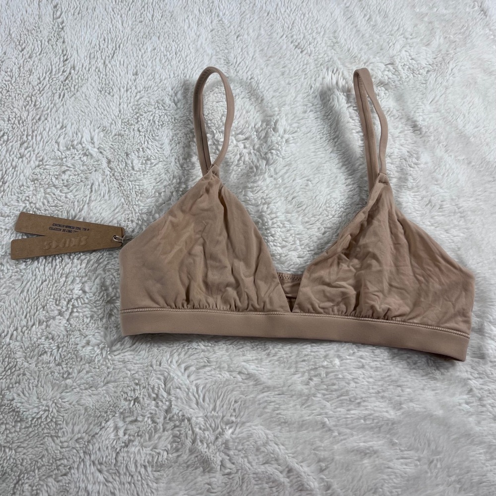 Skims Women's Fits Everybody Triangle Bralette Clay BR-TRI-9200 Size Small‎ NWT